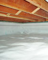 a moisture barrier installed on the walls and floors of a crawl space in State College