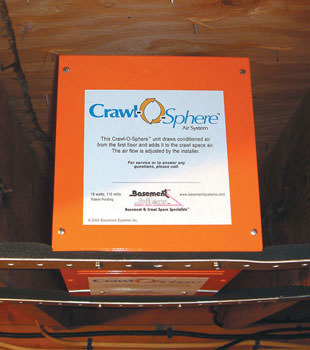 A ventilation fan installed for a crawl space in Bellefonte