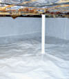 A sealed crawl space in Wilkes Barre  with a vapor barrier