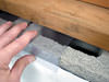 Clear plastic vapor barrier covering for block walls in Reading, Harrisburg, York 