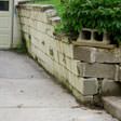 a collapsing retaining wall in Johnstown