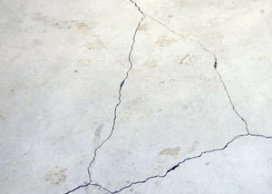 cracks in a slab floor consistent with slab heave in Hanover.
