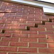 stair step cracking on a foundation wall in Harrisburg