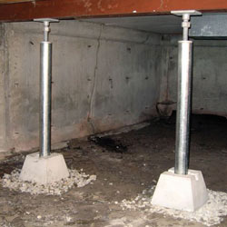 Installed crawl space jack post system in Elizabethtown