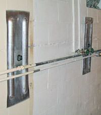 A foundation wall anchor system used to repair a basement wall in Kingston