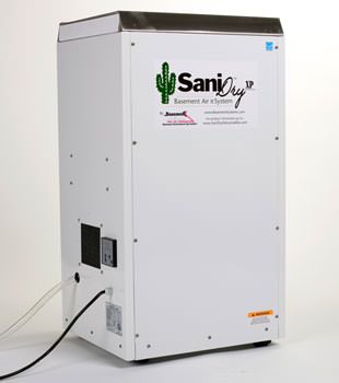 A Energy Efficient basement dehumidifier installed in a finished basement in Pittston