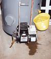 A Bloomsburg, Pennsylvania home with a flooding water heater