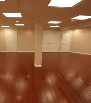 Rosewood faux wood basement flooring for finished basements in Reading