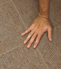 Carpeted Floor Tiles installed in Johnstown, Pennsylvania