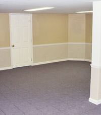 Plastic 20-mil vapor barrier for dirt basements, Altoona, Pennsylvania installation