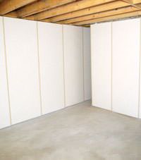 Unfinished basement insulated wall covering in Altoona, Pennsylvania